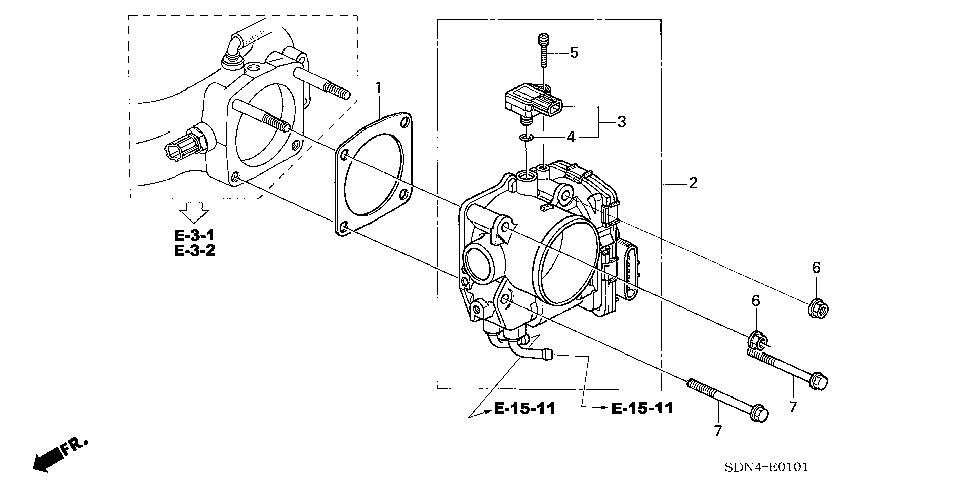 2003 Honda accord v6 throttle body #5