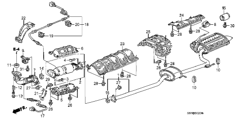 2007 accord LX 2 DOOR 5MT EXHAUST PIPE (L4) diagram 2007 accord LX 2 DOOR 5MT EXHAUST PIPE (L4) diagram