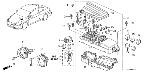 2007 accord EXL(NAVI) 2 DOOR 5MT CONTROL UNIT (ENGINE ROOM) diagram 2007 accord EXL(NAVI) 2 DOOR 5MT CONTROL UNIT (ENGINE ROOM) diagram