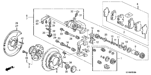 2007 accord EX 2 DOOR 5MT REAR BRAKE (DISK) diagram 2007 accord EX 2 DOOR 5MT REAR BRAKE (DISK) diagram