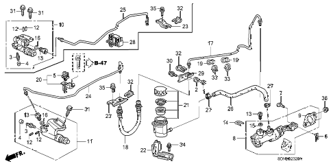 2007 accord EXL(NAVI) 2 DOOR 5MT CLUTCH MASTER CYLINDER (1) diagram 2007 accord EXL(NAVI) 2 DOOR 5MT CLUTCH MASTER CYLINDER (1) diagram