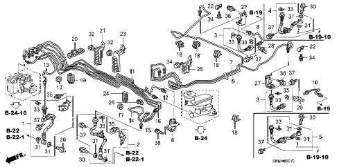 2007 accord LX 2 DOOR 5MT BRAKE LINES (ABS) diagram 2007 accord LX 2 DOOR 5MT BRAKE LINES (ABS) diagram