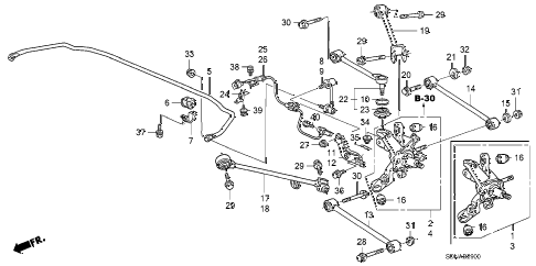2007 accord EXV6(NAVI) 2 DOOR 6MT REAR LOWER ARM diagram 2007 accord EXV6(NAVI) 2 DOOR 6MT REAR LOWER ARM diagram