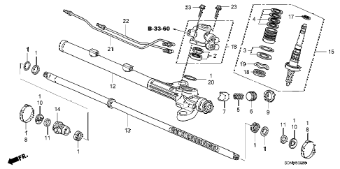 2007 accord LX 2 DOOR 5MT P.S. GEAR BOX COMPONENTS (L4) diagram 2007 accord LX 2 DOOR 5MT P.S. GEAR BOX COMPONENTS (L4) diagram