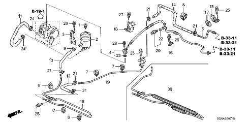 2007 accord EXV6 2 DOOR 6MT P.S. LINES (V6) diagram 2007 accord EXV6 2 DOOR 6MT P.S. LINES (V6) diagram