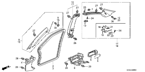 2007 accord LX 2 DOOR 5MT PILLAR GARNISH diagram 2007 accord LX 2 DOOR 5MT PILLAR GARNISH diagram