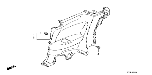 2007 accord EXV6 2 DOOR 6MT SIDE LINING diagram 2007 accord EXV6 2 DOOR 6MT SIDE LINING diagram