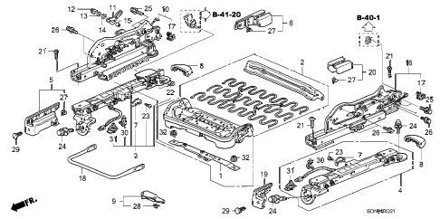 2007 accord EXV6 2 DOOR 6MT FRONT SEAT COMPONENTS (R.) (2) diagram 2007 accord EXV6 2 DOOR 6MT FRONT SEAT COMPONENTS (R.) (2) diagram