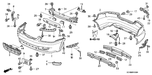 2007 accord EX 2 DOOR 5MT BUMPERS diagram 2007 accord EX 2 DOOR 5MT BUMPERS diagram