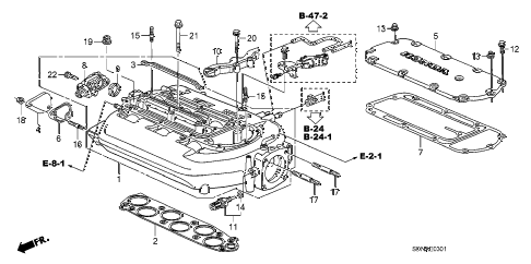 2007 accord EXV6 2 DOOR 6MT INTAKE MANIFOLD (V6) (MT) diagram 2007 accord EXV6 2 DOOR 6MT INTAKE MANIFOLD (V6) (MT) diagram