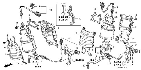 2007 accord EXV6(NAVI) 2 DOOR 6MT CONVERTER (V6) diagram 2007 accord EXV6(NAVI) 2 DOOR 6MT CONVERTER (V6) diagram