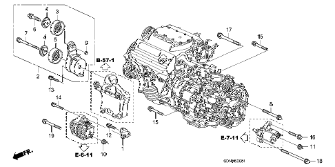 2007 accord EXV6(NAVI) 2 DOOR 6MT ALTERNATOR BRACKET (V6) diagram 2007 accord EXV6(NAVI) 2 DOOR 6MT ALTERNATOR BRACKET (V6) diagram