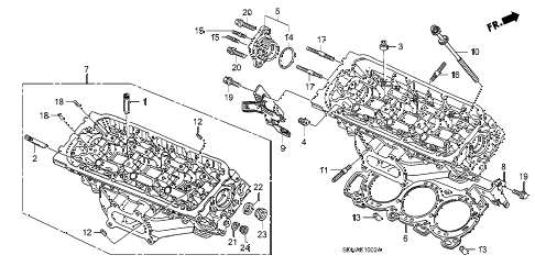 2007 accord EXV6 2 DOOR 6MT REAR CYLINDER HEAD (V6) diagram 2007 accord EXV6 2 DOOR 6MT REAR CYLINDER HEAD (V6) diagram