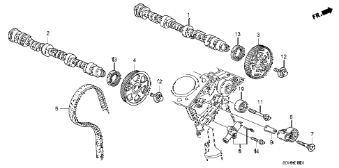 2007 accord EXV6(NAVI) 2 DOOR 6MT CAMSHAFT - TIMING BELT (V6) diagram 2007 accord EXV6(NAVI) 2 DOOR 6MT CAMSHAFT - TIMING BELT (V6) diagram