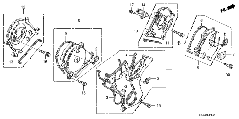 2007 accord EXV6(NAVI) 2 DOOR 6MT TIMING BELT COVER (V6) diagram 2007 accord EXV6(NAVI) 2 DOOR 6MT TIMING BELT COVER (V6) diagram