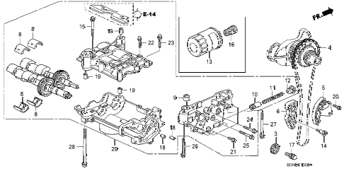 2007 accord EXL(NAVI) 2 DOOR 5MT OIL PUMP (L4) diagram 2007 accord EXL(NAVI) 2 DOOR 5MT OIL PUMP (L4) diagram
