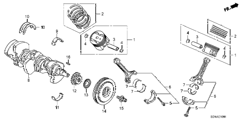 2007 accord EXV6(NAVI) 2 DOOR 6MT CRANKSHAFT - PISTON (V6) diagram 2007 accord EXV6(NAVI) 2 DOOR 6MT CRANKSHAFT - PISTON (V6) diagram