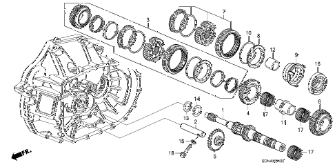 2007 accord EX 2 DOOR 5MT MT MAINSHAFT (KA/KL) (L4) diagram 2007 accord EX 2 DOOR 5MT MT MAINSHAFT (KA/KL) (L4) diagram