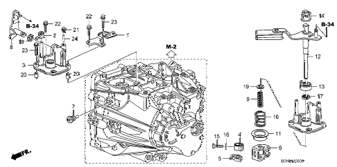 2007 accord EX 2 DOOR 5MT MT SHIFT ARM (L4) diagram 2007 accord EX 2 DOOR 5MT MT SHIFT ARM (L4) diagram
