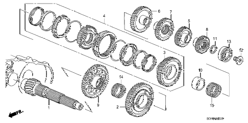 2007 accord EXV6(NAVI) 2 DOOR 6MT MT COUNTERSHAFT (V6) diagram 2007 accord EXV6(NAVI) 2 DOOR 6MT MT COUNTERSHAFT (V6) diagram