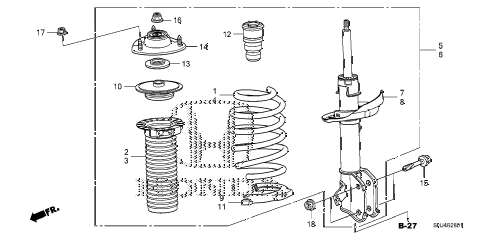 2010 odyssey EX 5 DOOR 5AT FRONT SHOCK ABSORBER ( 2010 odyssey EX 5 DOOR 5AT FRONT SHOCK ABSORBER (