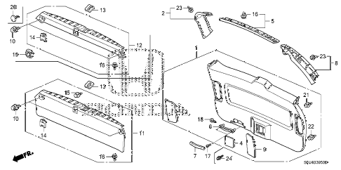 2005 odyssey EXL-T 5 DOOR 5AT TAILGATE LINING diagram 2005 odyssey EXL-T 5 DOOR 5AT TAILGATE LINING diagram