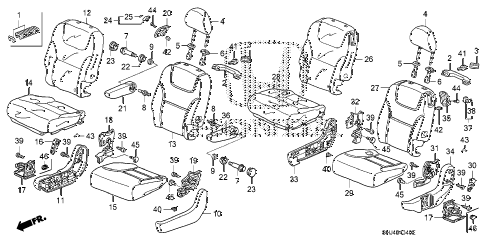 2007 Honda odyssey middle seat #6