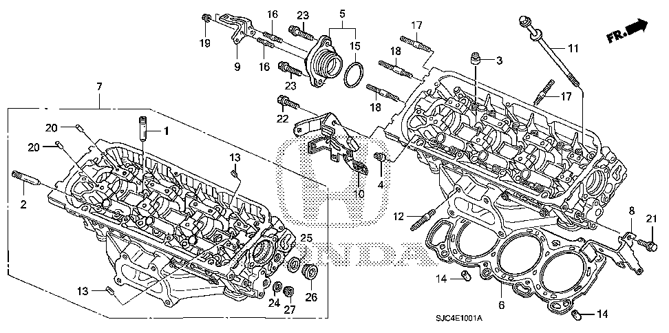 Honda part number 12210-pz1-004 #6