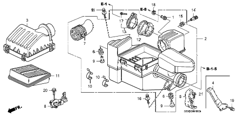 2008 fit BASE 5 DOOR 5MT AIR CLEANER diagram 2008 fit BASE 5 DOOR 5MT AIR CLEANER diagram