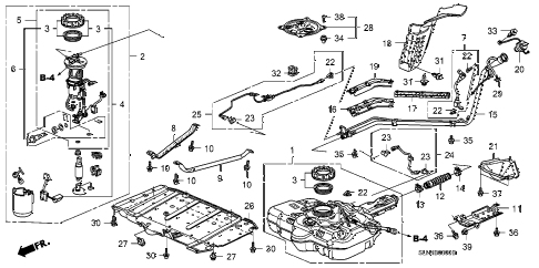 2007 fit SPORT 5 DOOR 5MT FUEL TANK diagram 2007 fit SPORT 5 DOOR 5MT FUEL TANK diagram