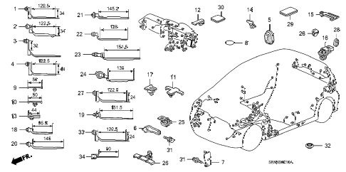 2007 fit SPORT 5 DOOR 5MT HARNESS BAND - BRACKET diagram 2007 fit SPORT 5 DOOR 5MT HARNESS BAND - BRACKET diagram
