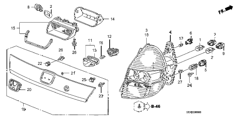 2007 fit SPORT 5 DOOR 5MT TAILLIGHT - LICENSE LIGHT diagram 2007 fit SPORT 5 DOOR 5MT TAILLIGHT - LICENSE LIGHT diagram