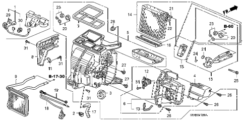 2008 fit BASE 5 DOOR 5MT HEATER UNIT diagram 2008 fit BASE 5 DOOR 5MT HEATER UNIT diagram