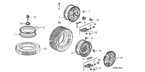 2007 fit SPORT 5 DOOR 5MT WHEEL DISK (KA) diagram 2007 fit SPORT 5 DOOR 5MT WHEEL DISK (KA) diagram