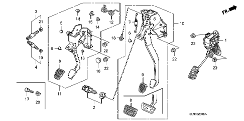2007 fit SPORT 5 DOOR 5MT PEDAL diagram 2007 fit SPORT 5 DOOR 5MT PEDAL diagram