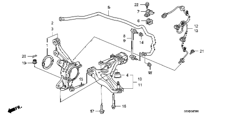 2007 fit SPORT 5 DOOR 5MT KNUCKLE diagram 2007 fit SPORT 5 DOOR 5MT KNUCKLE diagram