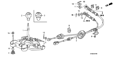 2007 fit SPORT 5 DOOR 5MT SHIFT LEVER diagram 2007 fit SPORT 5 DOOR 5MT SHIFT LEVER diagram