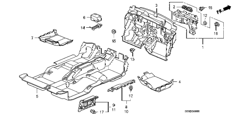 2008 fit BASE 5 DOOR 5MT FLOOR MAT diagram 2008 fit BASE 5 DOOR 5MT FLOOR MAT diagram