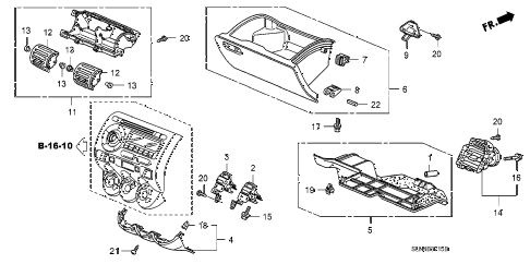 2008 fit BASE 5 DOOR 5MT INSTRUMENT PANEL GARNISH (PASSENGER SIDE) diagram 2008 fit BASE 5 DOOR 5MT INSTRUMENT PANEL GARNISH (PASSENGER SIDE) diagram