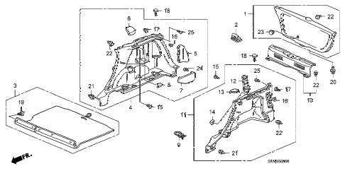 2008 fit BASE 5 DOOR 5MT SIDE LINING - TAILGATE LINING diagram 2008 fit BASE 5 DOOR 5MT SIDE LINING - TAILGATE LINING diagram
