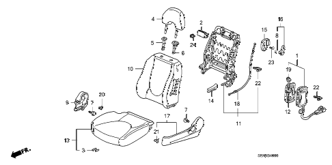 2007 fit SPORT 5 DOOR 5MT FRONT SEAT (L.) diagram 2007 fit SPORT 5 DOOR 5MT FRONT SEAT (L.) diagram