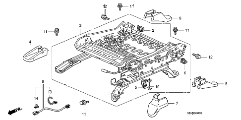 2007 fit SPORT 5 DOOR 5MT FRONT SEAT COMPONENTS (L.) diagram 2007 fit SPORT 5 DOOR 5MT FRONT SEAT COMPONENTS (L.) diagram