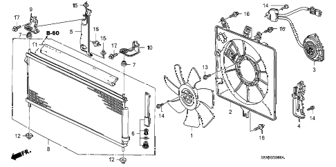 2007 fit SPORT 5 DOOR 5MT A/C CONDENSER diagram 2007 fit SPORT 5 DOOR 5MT A/C CONDENSER diagram