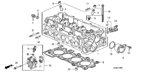 2007 fit SPORT 5 DOOR 5MT CYLINDER HEAD diagram 2007 fit SPORT 5 DOOR 5MT CYLINDER HEAD diagram