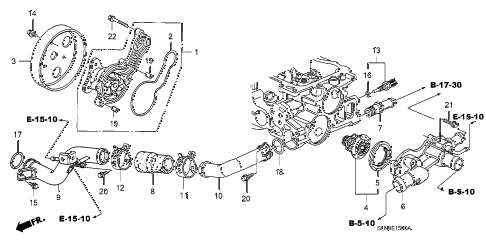 2008 fit BASE 5 DOOR 5MT WATER PUMP diagram 2008 fit BASE 5 DOOR 5MT WATER PUMP diagram
