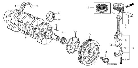 2008 fit BASE 5 DOOR 5MT PISTON - CRANKSHAFT diagram 2008 fit BASE 5 DOOR 5MT PISTON - CRANKSHAFT diagram