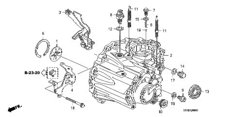 2007 fit SPORT 5 DOOR 5MT MT TRANSMISSION CASE diagram 2007 fit SPORT 5 DOOR 5MT MT TRANSMISSION CASE diagram