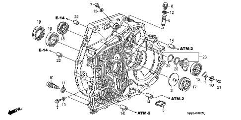 2008 civic DX(AC) 4 DOOR 5AT TORQUE CONVERTER CASE diagram 2008 civic DX(AC) 4 DOOR 5AT TORQUE CONVERTER CASE diagram