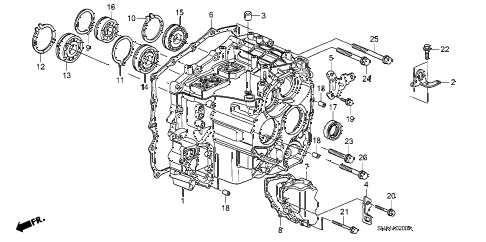 2008 civic DX(AC) 4 DOOR 5AT TRANSMISSION CASE diagram 2008 civic DX(AC) 4 DOOR 5AT TRANSMISSION CASE diagram