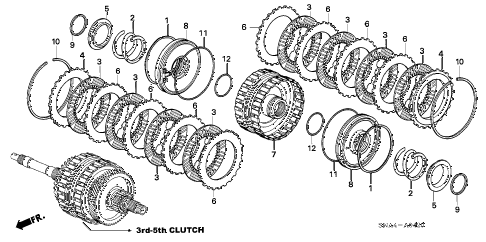 2007 civic EX 4 DOOR 5AT CLUTCH (3RD-5TH) diagram 2007 civic EX 4 DOOR 5AT CLUTCH (3RD-5TH) diagram